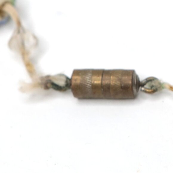 Vintage Murano Venetian Cream Wedding Cake Art Glass Beads Necklace 1930s Floral - Picture 8 of 11